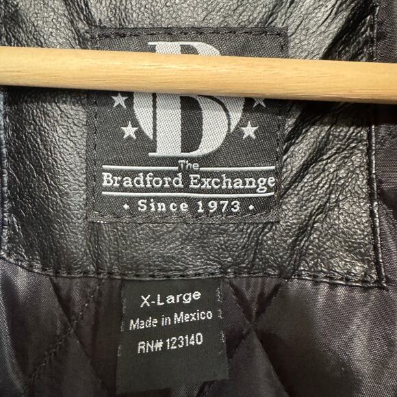 Bradford Exchange James Meger Spirits Of The Pack Leather Bomber Jacket XL - Picture 5 of 8